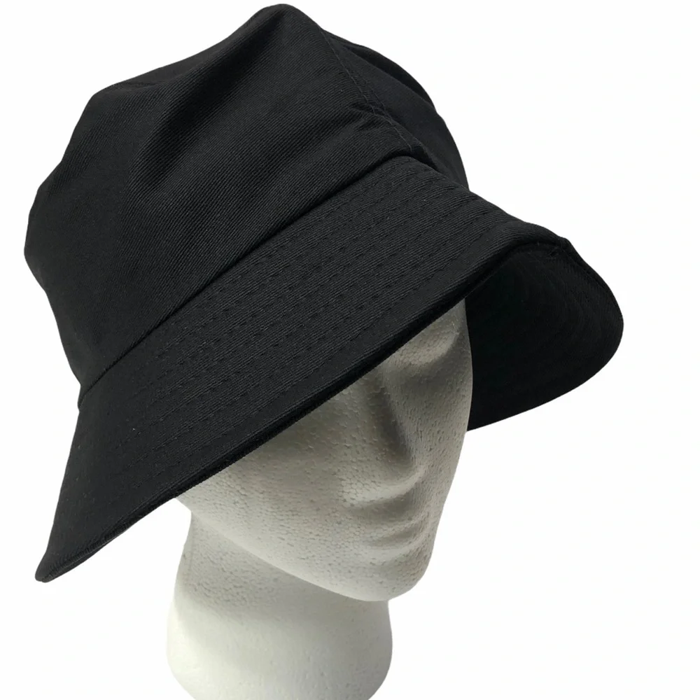 Women’s Black Bucket Hat One Size Fisherman Style Lined Casual Sun Hat NWOT